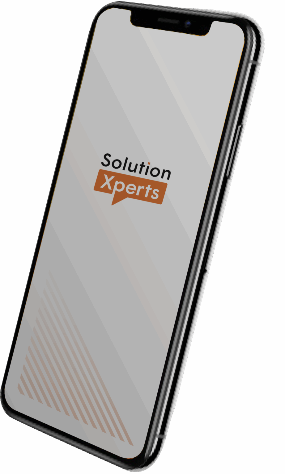 SX-mobile Smartphone med Solution Xperts logotyp